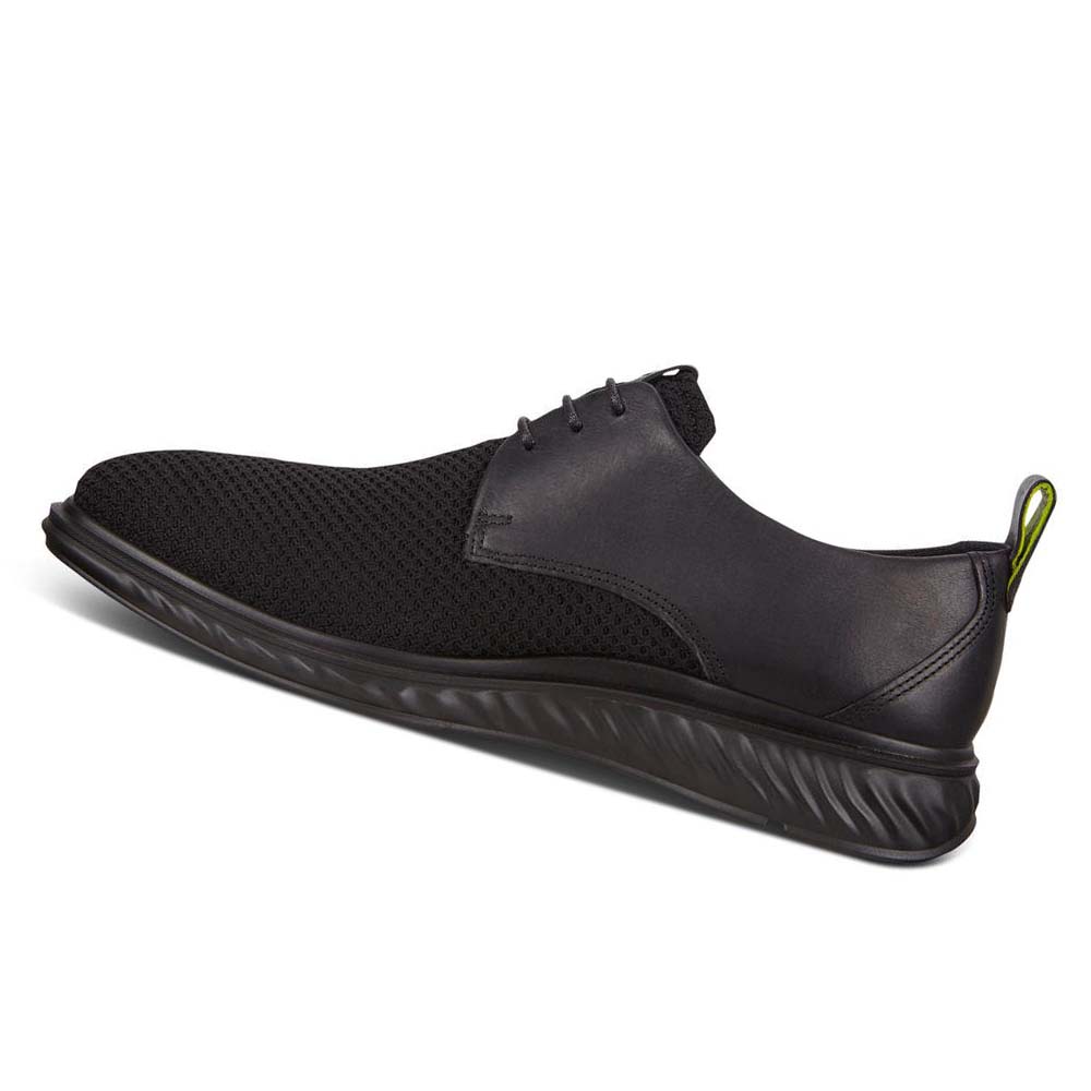 Men's Ecco St. 1 Hybrid Lite Casual Shoes Black | Canada 490JPQ